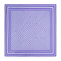 Dámska hodvábna šatka s geometrickým motívom – modrá