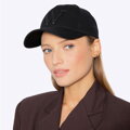 Bawełniana czapka z daszkiem unisex czarna 100-HF-006-1