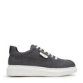 Damskie sneakersy dżinsowe na platformie ciemny szare 97-D-522-1