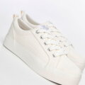 Damskie sneakersy na platformie kremowe 100-DP-801-0