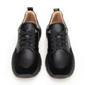 Damskie sneakersy z motywem zwierzęcym czarne 99-D-513-X