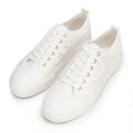 Damskie sneakersy ażurowe złamana biel 100-DP-802-0