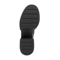 Damskie botki skórzane z monogramem czarne 99-D-500-1