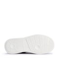 Damskie sneakersy skórzane na lekkiej platformie czarno-białe 95-D-951-1