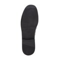 Damskie loafersy skórzane z ozdobnymi nitami czarne 99-D-959-1