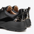 Damskie sneakersy z motywem zwierzęcym czarne 99-D-513-X