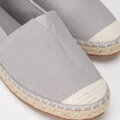 Męskie espadryle z plecionym noskiem szare 100-MP-800-8