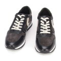 Męskie sneakersy skórzane wielokolorowe szaro-białe 93-M-508-8