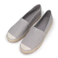 Męskie espadryle z plecionym noskiem szare 100-MP-800-8