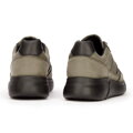 Męskie sneakersy z wegańskiej skóry ze wstawką lizard khaki 93-M-301-Z