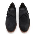 Męskie buty monki ze skóry zamszowej ciemny szary 100-M-512-8
