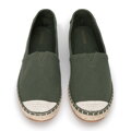 Męskie espadryle z plecionym noskiem zielone 100-MP-800-Z