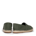 Męskie espadryle z plecionym noskiem zielone 100-MP-800-Z