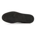 Męskie sneakersy ze skóry z kontrastowymi paskami czarno-żółte 92-M-511-1