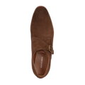 Męskie buty monki ze skóry zamszowej ciemny brąz 100-M-512-4