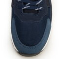 Męskie sneakersy ze skóry zamszowej granatowe 99-M-306-N