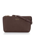 Crossbody z ekoskóry dwukomorowa brązowa 29-4Y-607-4