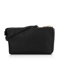 Crossbody z ekoskóry dwukomorowa czarno - złota 29-4Y-607-1G
