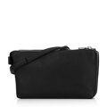 Crossbody z ekoskóry dwukomorowa czarno - srebrna 29-4Y-607-1S