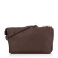 Crossbody z ekoskóry dwukomorowa brązowa 29-4Y-607-4