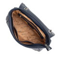 Crossbody z ekoskóry na łańcuszku granatowa 99-4Y-634-7
