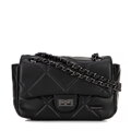 Crossbody z eko kože s geometrickým prešívaním čierna 99-4Y-627-1