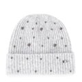 Damska czapka w koraliki szara 99-HF-200-8
