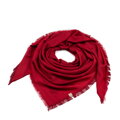 Damska chusta z bambusem tkana w monogram czerwona 97-7D-001-3