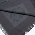 Damska chusta z bambusem tkana w monogram grafitowa 97-7D-001-8