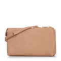Dámska crossbody kabelka s dvoma priehradkami a vreckom, béžová 29-4Y-604-9