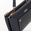 Dámska crossbody kabelka s dvoma priehradkami, s vreckom, námornícka modrá 29-4Y-604-7