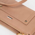 Dámska crossbody kabelka s dvoma priehradkami a vreckom, béžová 29-4Y-604-9