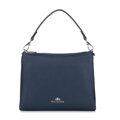 Dámska trojpriehradková crossbody kožená námornícka modrá 100-4E-808-7