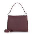 Dámska trojpriehradková crossbody kožená bordová 100-4E-808-3