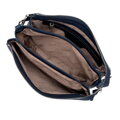 Dámska trojpriehradková crossbody kožená námornícka modrá 100-4E-808-7