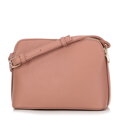 Dámska crossbody kabelka z ekokože, dvojpriehradková, ružová 99-4Y-213-P