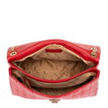 Dámska crossbody z ekokože, dvojkomorová, veľká, červená 100-4Y-418-3
