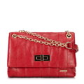 Dámska dvojkomorová ekokoža malá crossbody červená 100-4Y-419-3