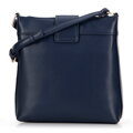 Damska crossbody z ekoskóry w logo granatowa 99-4Y-521-7