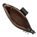 Dámska crossbody z ekokože s logom, čierna 99-4Y-521-1