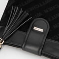 Dámska crossbody z ekokože s logom, čierna 99-4Y-521-1