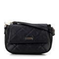 Damska crossbody z ekoskóry w przeszycia czarna 29-4Y-609-1