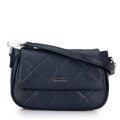 Dámska crossbody z ekokože s prešívaním tmavomodrá 29-4Y-609-7