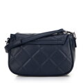 Dámska crossbody z ekokože s prešívaním tmavomodrá 29-4Y-609-7
