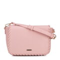 Damska crossbody z obszytą klapą różowa 100-4Y-235-P