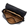 Dámska crossbody s prišitou klopou čierna 100-4Y-235-1