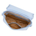 Dámska crossbody s prišitou klopou modrá 100-4Y-235-N