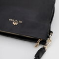 Dámska crossbody s pletenou rúčkou čierna 99-4E-011-1