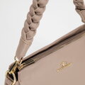Dámska crossbody kabelka s pletenou rúčkou, béžová 99-4E-011-99