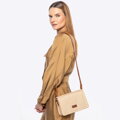 Dámska prútená crossbody béžovo-hnedá 100-4Y-405-95